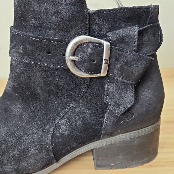 Born Womens Morocco BR0028509 Black Suede Round Toe Ankle Booties Size 8.5 - Picture 6 of 9